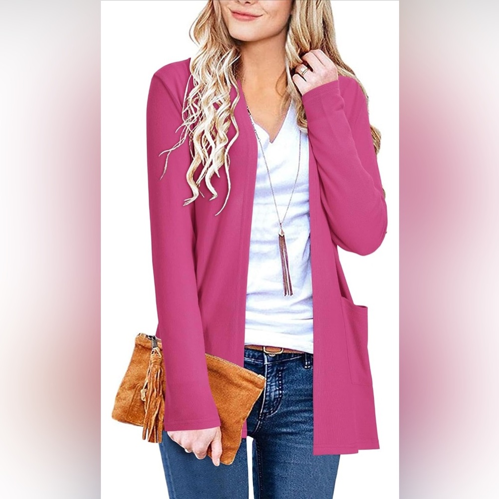 ULTRANICE Cardigan Sweaters 2024 Fall Lightweight Casual Outfits with Pockets
